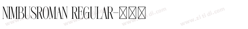 NimbusRoman Regular字体转换
